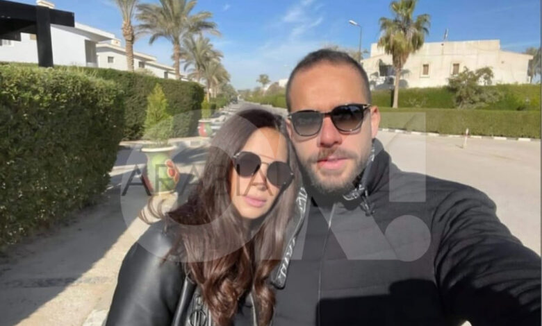 آمال ماهر وزوجها علي محجوب